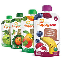 Load image into Gallery viewer, Happy Baby Organics Simple Combos Stage 2 Baby Food, Variety Pack, 4 Ounce (Pack of 16) Flavors May Vary