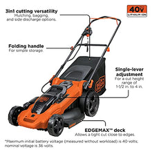Load image into Gallery viewer, BLACK+DECKER 40V MAX Cordless Lawn Mower, 20-Inch (CM2043C)