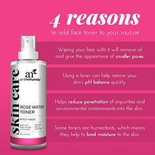 Load image into Gallery viewer, ArtNaturals Rosewater Witch Hazel Toner - (8 Fl Oz / 236ml) - Anti Aging Pore Minimizer for Facial Acne - Aloe Vera, Rose Water Petal Alcohol Free - Natural Face Cleanser Spray - All Skin Types