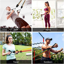 Load image into Gallery viewer, VANWALK Resistance Bands Set 11 PCS Gym Equipment Workout Bands for Home with Handles Ankle Straps Carry Bag Stackable Fitness Exercise Bands for Women Men Training, Home Workouts