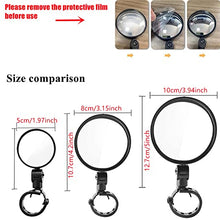 Load image into Gallery viewer, Bike Mirror, 2pcs Bike Rear View Mirrors, 10cm Bicycle mirrors for handlebars, 360 Rotatable Bike Mirrors Handlebar Rearview Mirror, Acrylic Convex Mirror for Road Bike/MTB/Off-Road/Fixed Gear Bike