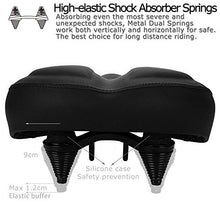 Load image into Gallery viewer, DAWAY Oversized Comfort Bike Seat - C40 Most Comfortable Extra Wide Soft Foam Padded Exercise Bicycle Saddle for Men Women Senior, Universal Fit for Cruiser, Stationary, Spin Bikes & Outdoor Cycling