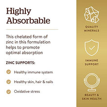 Load image into Gallery viewer, Solgar Chelated Zinc, 250 Tablets - Zinc for Healthy Skin - Supports Cell Growth & DNA Formation - Exerts Antioxidant Activity - Supports A Healthy Immune System - Non GMO, Vegan - 250 Servings
