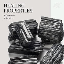 Load image into Gallery viewer, KALIFANO Black Tourmaline Bundle with Calming and Purification Energy - AAA+ Grade Brazilian Turmalina Negra Schorl Reiki Healing Crystal Used for Protection and Security (Information Card Included)
