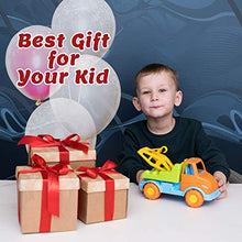 Load image into Gallery viewer, Tow Truck Toys for Boys - Car Carrier Truck Toy - Construction Vehicle Toys for Toddlers by POLESIE -Blue/Red