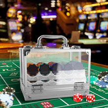 Load image into Gallery viewer, GSE Poker Chip Cases, 600-Piece Acrylic Poker Chip Carrier| 600 Count Poker Chip Holder with 6 Chip Trays (1 Acrylic Chip Case + 6 Chip Trays)
