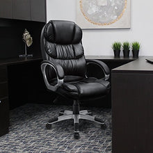 Load image into Gallery viewer, Furmax High Back Office Chair Adjustable Ergonomic Desk Chair with Padded Armrests,Executive PU Leather Swivel Task Chair with Lumbar Support (Black)