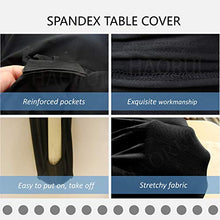 Load image into Gallery viewer, HAORUI Rectangular Spandex Table Cover (6 ft. Black)
