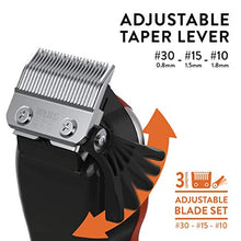 Load image into Gallery viewer, Wahl Professional Animal Deluxe U-Clip Pet, Dog, & Cat Clipper & Grooming Kit (#9484-300), Red and Chrome