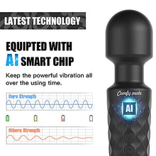 Load image into Gallery viewer, Powerful Viberate Massager with 20 Vibration Modes, Whisper Quiet, Waterproof, Handheld, Cordless for Neck Shoulder Back Body Massage, Sports Recovery & Muscle Aches (Black Smoke)