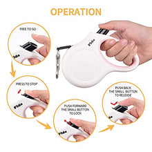 Load image into Gallery viewer, Fida Retractable Dog Leash X-Small Breed, 10 ft Durable Pet Walking Leash for Extra Small Dogs/Cats/Small Animals up to 18 lbs, 360° Tangle Free, White