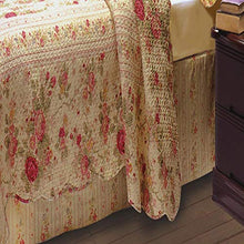 Load image into Gallery viewer, Greenland Home Antique Rose Bed Skirt, Queen, Ecru