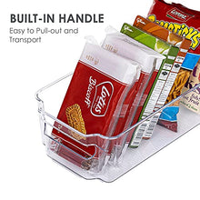 Load image into Gallery viewer, HOOJO Refrigerator Organizer Bins - 2pcs Clear Plastic Bins For Fridge, Freezer, Kitchen Cabinet, Pantry Organization and Storage, BPA Free Fridge Organizer, 12.5" Long-Medium