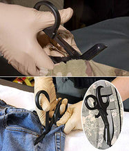 Load image into Gallery viewer, 2 Pack Medical Scissors with Carabiner-7.5" Bandage Shears, Premium Quality Fluoride-Coated with Non-Stick Blades Stainless Steel EMT Scissors