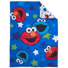 Load image into Gallery viewer, Sesame Street Awesome Buds Elmo/Cookie Monster 4 Piece Toddler Bed Set, Blue/Red/Green