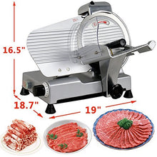 Load image into Gallery viewer, HomGarden 10" Meat Slicer Semi-Auto Stainless Steel Cutter Cheese Food Electric Blade Kitchen Deli/Veggies for Commercial & Home