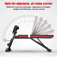 Load image into Gallery viewer, Weight Bench for Weight Training and Ab Exercises - Roman Chair Adjustable Sit Up Incline Benchs Flat Fly Weight Press Fitness - Adjustable Strength Training Bench for Full Body Workout, Solid (Black)