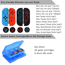 Load image into Gallery viewer, EOVOLA Accessories Kit for Nintendo Switch / Switch OLED Model Games Bundle Wheel Grip Caps Carrying Case Screen Protector Controller