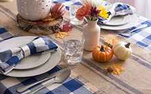 Load image into Gallery viewer, DII Jute Burlap Collection Kitchen Tabletop, Table Runner, 14x72, Blue Double Stripe