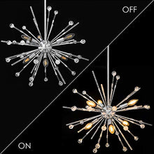 Load image into Gallery viewer, Modern Firework Chandeliers 6-Light Bulbs Sputnik Ceiling Light Fixture,Lucalda Adjustable Rods Globe Fireworks Pendant Lighting Fixture for Living Room, Bedroom,Kitchen,Hallway,Dining Room,Porch
