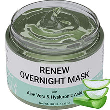 Load image into Gallery viewer, Renew Overnight Sleeping Facial Mask by Doppeltree with Aloe Vera & Hyaluronic Acid - Hydrating Face Mask for Night Time Skin Repair - Formulated in San Francisco