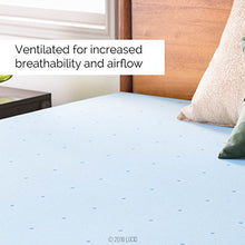 Load image into Gallery viewer, LUCID 3 Inch Gel Memory Foam Topper Zippered Enclosure Mattress Topper Cover, Twin