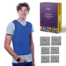Load image into Gallery viewer, Special Supplies Weighted Sensory Compression Vest for Kids with Processing Disorders, ADHD, and Autism, Calming and Supportive with Adjustable Weight Fit (Large 24x42 inches)