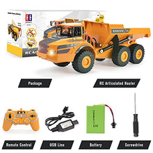 Load image into Gallery viewer, Volvo RC Truck Dump Truck RC Articulated Hauler with Rechargeable Battery 120 Min Play Time RC Toy Construction Truck for All Adults & Kids