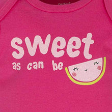 Load image into Gallery viewer, GERBER Baby Girls 4-Pack Short Sleeve Onesies Bodysuits, Pink Watermelon, 6-9 Months