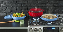 Load image into Gallery viewer, Lodge 7.5 Quart Enameled Cast Iron Dutch Oven. XL Blue Enamel Dutch Oven (Carribean Blue) -