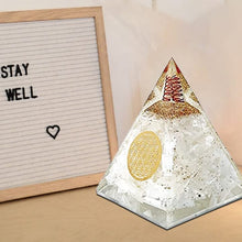 Load image into Gallery viewer, Orgone Pyramid | Selenite Orgonite Pyramid for Peace, Calm & Positive Energy | Healing Crystal Gemstone Pyramid | Orgone Pyramid Crystal - Handmade In India