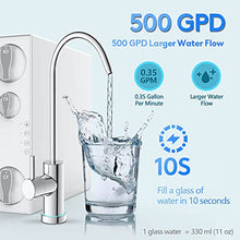 Load image into Gallery viewer, AWater 1 RO Reverse Osmosis Water Filtration System TDS Reduction 500 GPD High Flow Tankless Smart Faucet USA Tech