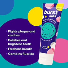 Load image into Gallery viewer, BURSTkids Marshmallow Sparkle Anticavity Fluoride Children’s Toothpaste, Safe, Effective, Gentle, Tasty Marshmallow Toothpaste for Kids Ages 3+, Vegan, SLS & Gluten Free (4.0oz), 2 Pack