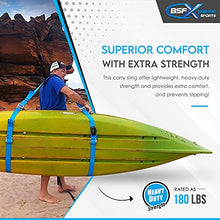 Load image into Gallery viewer, BSFX -Paddle Board Carrier-100% safe for -storage-kayak-Surfboards-Longboard-SUP Carrying Strap -with Stainless Steel Clips Adjustable Heavy-Duty over Shoulder Sling - Surfing Paddle Board Accessories