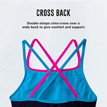 Load image into Gallery viewer, Speedo Girl's Swimsuit One Piece Solid Cross Back Multi Straps , Navy, 7
