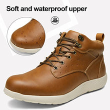 Load image into Gallery viewer, Vostey Men's Chukka Boots Lightweight Casual Boots for Men Fashion Sneaker Boot Ankle Boots(BMY8047 Polished Brown 13)