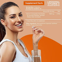 Load image into Gallery viewer, NutriFlair Liposomal Vitamin C 1600mg, 180 Capsules - High Absorption, Fat Soluble VIT C, Antioxidant Supplement, Higher Bioavailability Immune System Support & Collagen Booster, Non-GMO, Vegan Pills