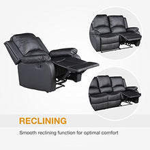 Load image into Gallery viewer, Mecor 3 Piece Sofa Set Bonded Leather Motion Sofa Reclining Sofa Chair Living Room Furniture with 3-Seat Sofa, Loveseat and Recliner Chair,Black