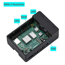 Load image into Gallery viewer, Raspberry Pi 4 Case, iUniker Raspberry Pi 4 Fan ABS Case with Cooling Fan, Raspberry Pi 4 Heatsink, Simple Removable Top Cover for Pi 4 Model B/ 4B