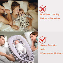 Load image into Gallery viewer, Detachable Baby Nest with Mattresses, Portable Newborn Lounger for Baby 0-24 Months, Soft, Machine Washable, Lightweight (Grey/Elephant)
