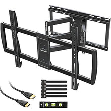Load image into Gallery viewer, MOUNTUP TV Wall Mount, Full Motion TV Mounts for Most 47 to 90 Inch Flat Curved TVs Up to 154lbs, Wall Mount TV Bracket with Dual Articulating Arm, Max VESA 800x400, Fits 16" to 24” Stud