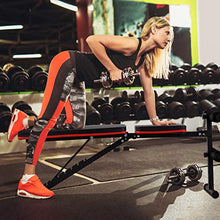 Load image into Gallery viewer, Weight Bench Adjustable Bench Press for Full Body Workout Foldable Incline/Decline Strength Training Fitness Benches with Resistance Bands for Home Gym Exercise