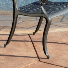 Load image into Gallery viewer, Christopher Knight Home Hallandale Cast Aluminum Outdoor Dining Set, 5-Pcs Set, Black Sand