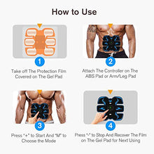 Load image into Gallery viewer, Abs Stimulator Abdominal Muscle,EMS ABS Trainer Body Toning Fitness, USB Rechargeable Toning Belt ABS Fit Weight Muscle Toner Workout Machine for Men & Women