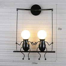 Load image into Gallery viewer, Wen long shop Creative Wall lamp Simple Modern Living Room Bedroom Bedside lamp Corridor Aisle Staircase Wrought Iron lamp E27 Base Indoor Home