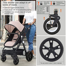 Load image into Gallery viewer, Baby Stroller Newborn Carriage Infant Reversible Bassinet to Luxury Toddler Vista Seat for Boy Girl Compact Single All Terrain Babies Pram Strollers Add Stroller Cover, Cup Holder, Net