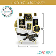 Load image into Gallery viewer, Bath Gift Basket Set for Women: Relaxing at Home Spa Kit Scented with French Vanilla - Includes Bath Bombs, Salts, Shower Gel, Body Butter Lotion, Spa Candle, Bubble Bath, Loofah and More
