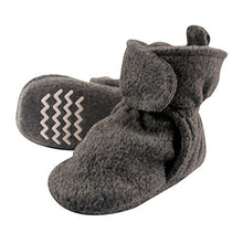 Load image into Gallery viewer, Hudson Baby Unisex Cozy Fleece Booties, Dark Gray, 6-12 Months