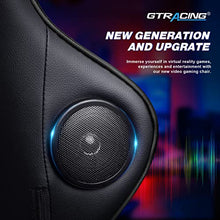 Load image into Gallery viewer, GTRACING Gaming Chair with Speakers Bluetooth Music Video Game Chair Audio Ergonomic Design Heavy Duty Office Computer Desk Chair GT890M (Black)