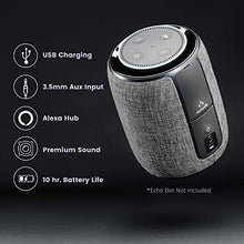 Load image into Gallery viewer, Echo Dot (2nd Generation) Speaker Dock | Portable, Premium 360 Sound, 10 Hours of Playtime, Rechargeable Battery | Amazon Alexa Accessories | Smart Home Audio | Charcoal (Echo Dot Not Included)
